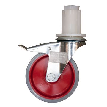 Jumbo Hjul 12,5 cm. m/bremse 200kg. STANDARD JUM1400125