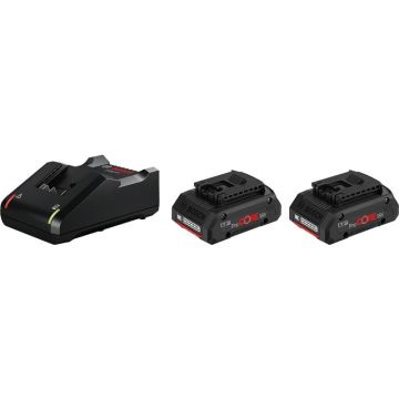 Bosch Startsæt 2x Akku 18V 4.0Ah + 1x Lader GAL 18V-40 Professional 1600A01BA3
