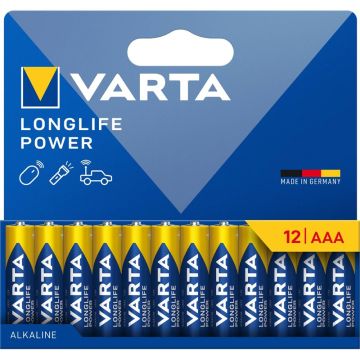 Varta AAA Alkaline-batterier Longlife Power 12 stk 644701021