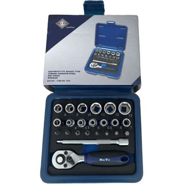 BATO Top/bitssæt 1/4" 6kt. 4-13mm. 23 dele. BA-1301-1