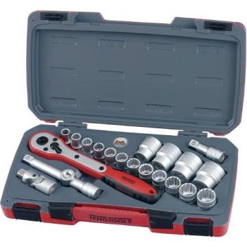 Teng Tools Topnøglesæt Med 1/2" firkantfatning T1221 167240209