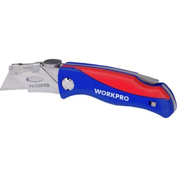 WORKPRO Foldekniv med ABS håndtag og rustfri bælteclips BA-WOWP211006WE