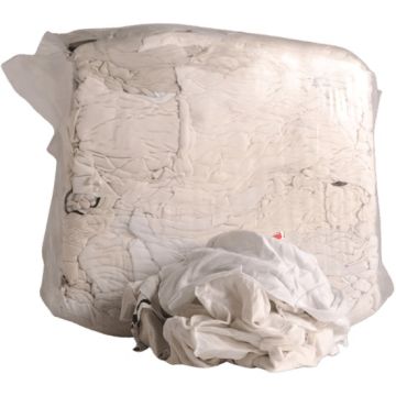 Hvide bomuld klude m. lidt farve, 10 KG 55HVBO