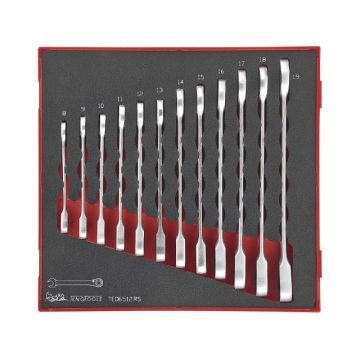 Teng Tools ringgaffelnøglesæt med skralde TED6512RS med 12 dele 8-19mm 238270102