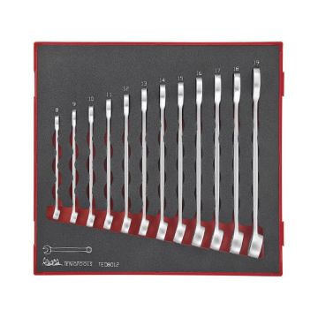 Teng Tools ringgaffelnøglesæt TED8012 med 12 dele 8-19mm 238500102