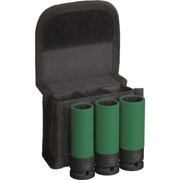 Bosch PRO Impact Socket Set med PET-dæksler, 1/2", ekstra dyb, 3 stk. 2608003033