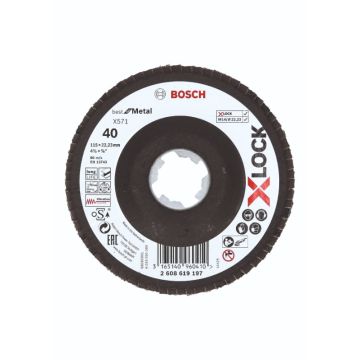 Bosch X-LOCK X571 Best for Metal-lamelslibeskive skrå BFM 115mm K40 2608619197