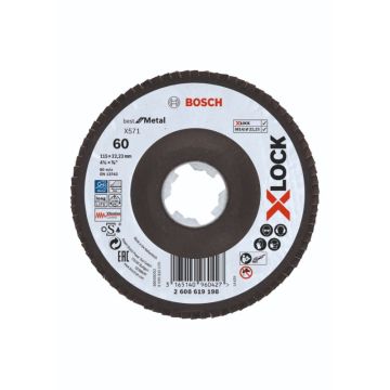 Bosch X-LOCK X571 Best for Metal-lamelslibeskive skrå 115mm K60 2608619198