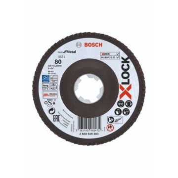 Bosch X-LOCK X571 Best for Metal-lamelslibeskive skrå 125mm K80 2608619203