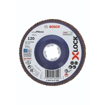 Bosch X-LOCK X571 Best for Metal-lamelslibeskive flad 115mm K120 2608619208