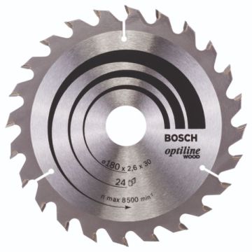 Bosch rundsavklinge.Optiline 180 x 2,6 x 30mm 24T 2608640608