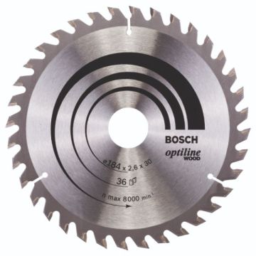 Bosch rundsavklinge Optiline 184 x 2,6 x 30mm 36T 2608640611