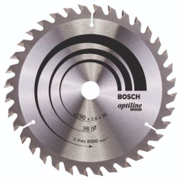 Bosch RUNDSAVKL OPTILINE 190X2,6X20MM 36 TDR 2608640613
