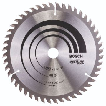 Bosch RUNDSAVKL OPTILINE 190X2,6X20MM 48 TDR 2608640614
