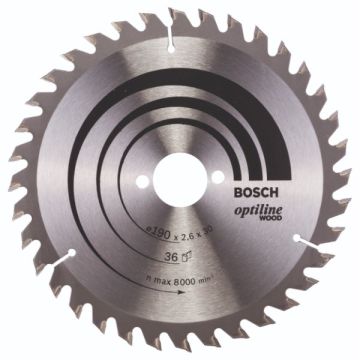 Bosch rundsavklinge Optiline 190 x 2,6 x 30mm 36T 2608640616