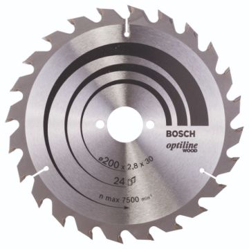 Bosch rundsavklinge.Optiline 200 x 2,8 x 30mm 24T 2608640618