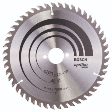 Bosch rundsavklinge Optiline 200 x 2,8 x 30mm 48T 2608640620