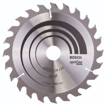 Bosch rundsavklinge.Optiline 210 x 2,8 x 30mm 24T 2608640621
