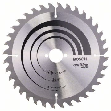 Bosch rundsavklinge Optiline 230 x 2,8 x 30mm 36T 2608640628