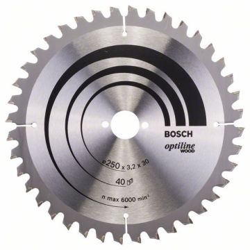 Bosch kap & gerringsavklinge 250 x 3,2 x 30mm 40T 2608640643