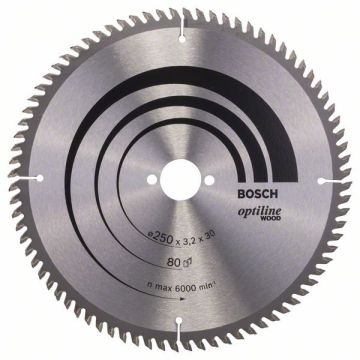 Bosch rundsavklinge Stat VW 250 x 3,2 x 30mm 80T 2608640660