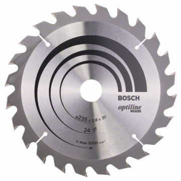 Bosch rundsavklinge Optiline 235 x 2,8 x 30mm 24T 2608640725