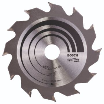 Bosch RUNDSAVKL OPTILINE Ø130X2,4X20/16MM 12T 2608641167