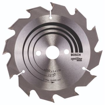 Bosch RUNDSAVKL OPTILINE Ø150X2,4X20/16MM 12T 2608641169