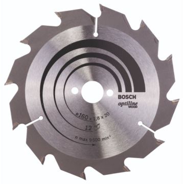 Bosch RUNDSAVKL OPTILINE Ø160X1,8X20/16MM 12T 2608641170