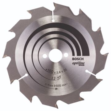 Bosch RUNDSAVKL OPTILINE Ø160X2,6X20/16MM 12T 2608641173