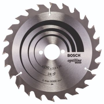 Bosch rundsavklinge Optiline 190 x 2,0 x 30mm 24T 2608641185