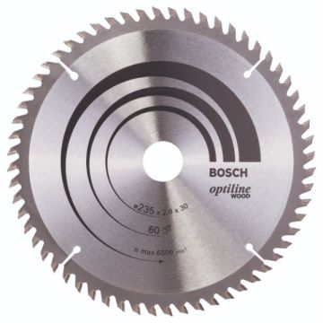 Bosch rundsavklinge Optiline Ø235 x 2,8 x 30/25mm 60T 2608641192