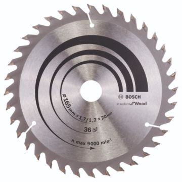 Bosch RUNDSAVKLINGE Ø165X1,7X20 36T OPTILINE 2608642602