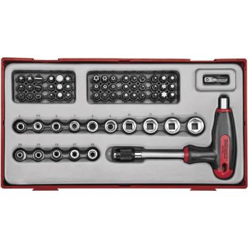 Teng Tools bitsskruetrækkersæt T-greb TTTHQ62 med 62 dele 269940102