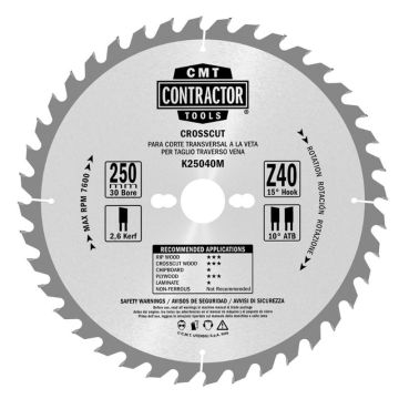 CMT rundsavsklinge HM 190x2,2x30mm Z24 W 1 stk K19040M-X10