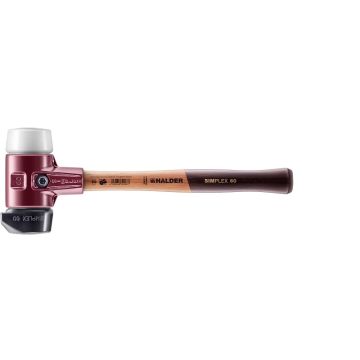 SIMPLEX soft-face mallet with cast steel housing and wooden handle, Ø 60, Rubber composition with "stand-up"/ Superplastic 3027.260