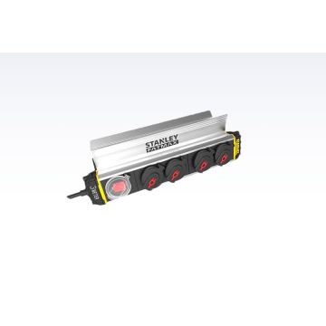 Stanley Stikdåse 4-stik m. 3 m ledning 385031