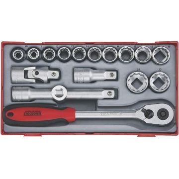 Teng Tools Topnøglesæt 1/2" TT1218 med 18 dele 39180104