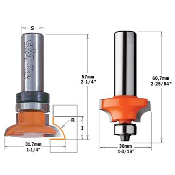 CMT Sæt profil/kontra 22,2 mm K12,7 855.802.11