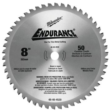 Milwaukee Rundsavklinge Metal 203/15,87/50T 48404520