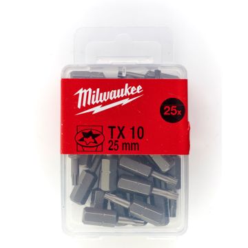 Milwaukee Bits TX10 x 25mm 25P 4932399594