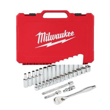 Milwaukee Skraldenøglesæt 3/8" Met. 32P 4932464945