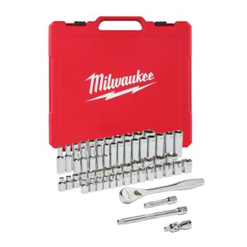 Milwaukee Skraldenøglesæt 3/8" IMP. & Met. 56p 4932464946