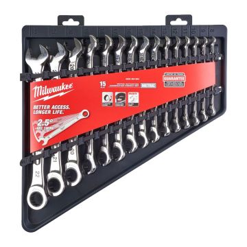 Milwaukee Ringskraldenøgle Maxbite Met 15dele 4932464994