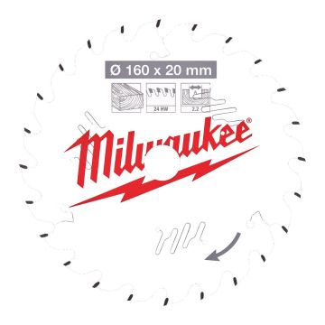 Milwaukee Rundsavklinge W160x20x2,2x24 4932471290