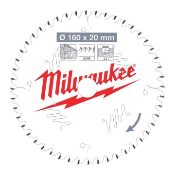 Milwaukee Rundsavklinge W160x20x2,2x48 4932471291