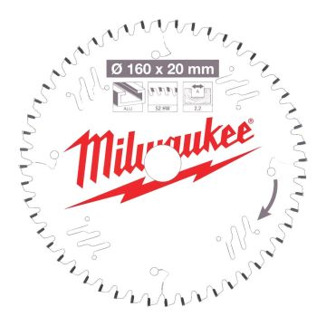 Milwaukee Rundsavklinge W160x20x2,2x52 4932471292