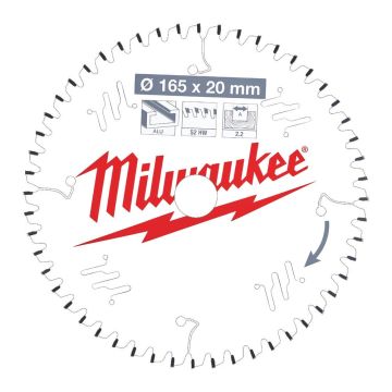 Milwaukee Rundsavklinge Alu165x20x2,2x52 4932471296