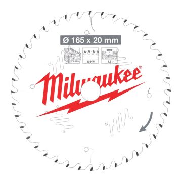 Milwaukee Rundsavklinge W165x20x1.6x40 4932471932