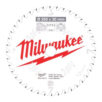 Milwaukee Rundsavklinger MS W250x30x2,8x40 4932472015